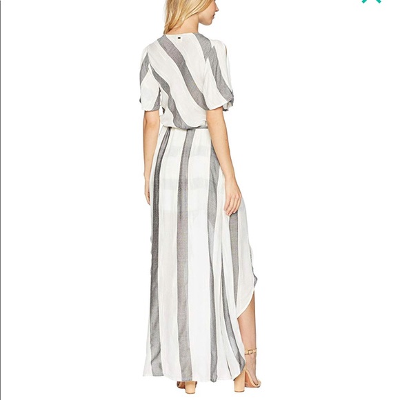 High front low back stripped dress - Picture 2 of 4